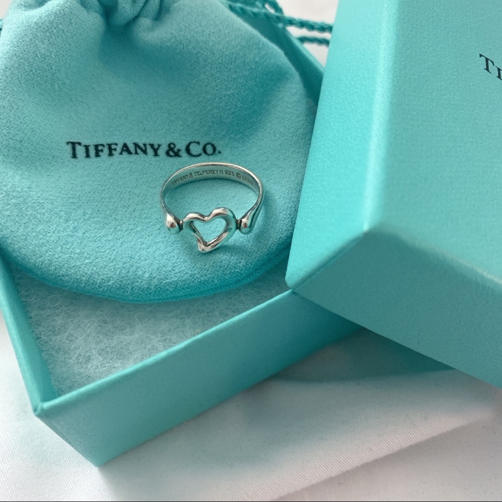 Tiffany & Co. Open Heart Ring 💍 Size 6